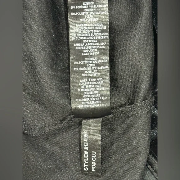 Jessica Howard Womens Black Velvet Wide-Leg Jumpsuit Size L - Picture 11 of 11